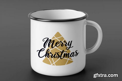 Merry Christmas T-Shirt. Vector Print, Tree SVG