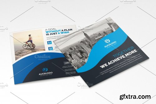 CreativeMarket - Square Bifold Brochure Template 4242459