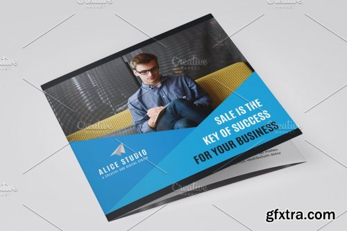 CreativeMarket - Square Trifold Brochure Template 4242475