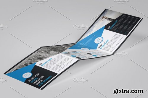 CreativeMarket - Square Trifold Brochure Template 4242475