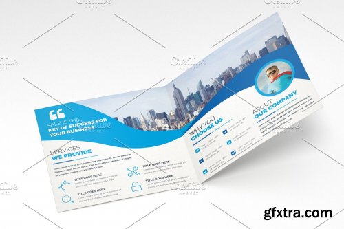 CreativeMarket - Square Bifold Brochure Template 4242459