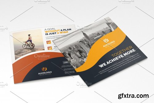 CreativeMarket - Square Bifold Brochure Template 4242459