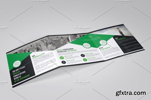 CreativeMarket - Square Trifold Brochure Template 4242475