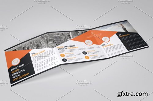 CreativeMarket - Square Trifold Brochure Template 4242475