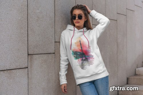 CreativeMarket - Hoodie Mock-Up Street Fashion 4270446