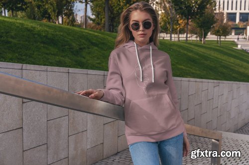 CreativeMarket - Hoodie Mock-Up Street Fashion 4270446