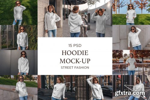 CreativeMarket - Hoodie Mock-Up Street Fashion 4270446