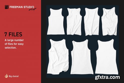 CreativeMarket - Men's Tank-Top Mock-Up Set 4192035