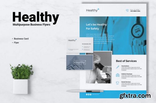 HEALTHY Medical Flyer & Business Card