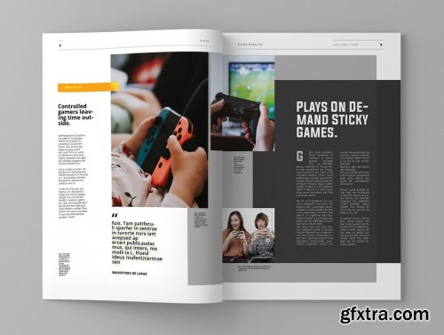 CreativeMarket - Playes - Magazine Template 4309236