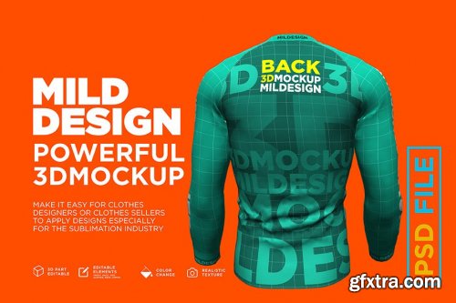 CreativeMarket - Raglan T-Shirt - 3D Mockup (Long) 4219008