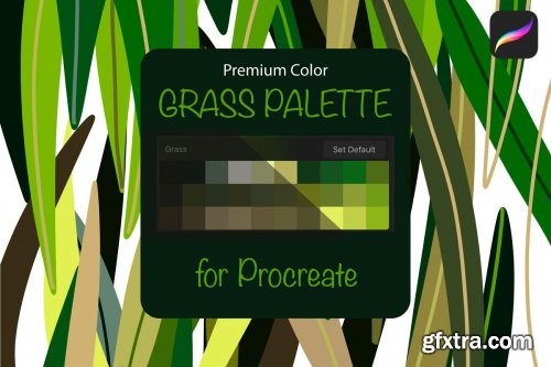 CreativeMarket - Procreate palette. Grass 4313884