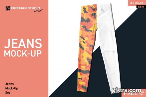 CreativeMarket - Jeans Mock-Up Set 4244257