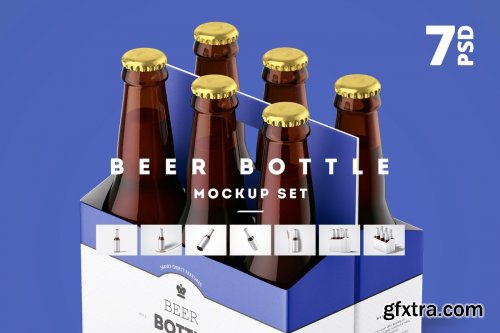 CreativeMarket - Beer Bottle Mockup Set 4191655