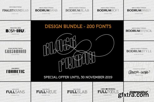 CreativeMarket - BLACK FRIDAY Type Design BUNDLE! 4316083