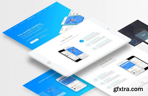 Quadro App - Mobile App PSD Template