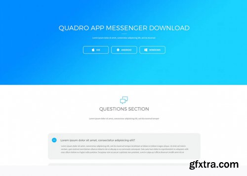 Quadro App - Mobile App PSD Template