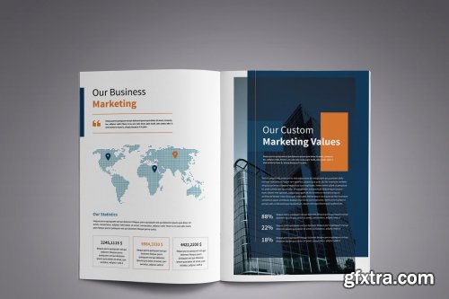 CreativeMarket - Corporate Business Brochure template 4110558