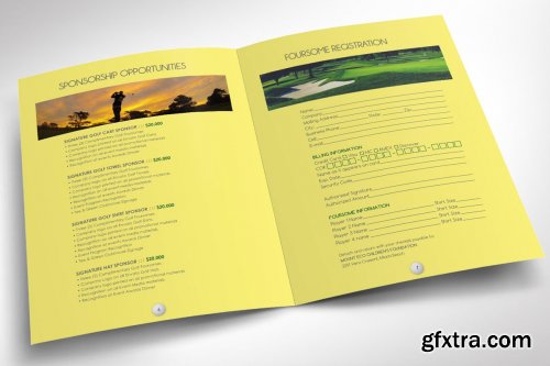 CreativeMarket - Charity Golf Booklet Publisher Word 3745828