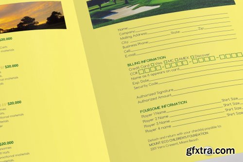 CreativeMarket - Charity Golf Booklet Publisher Word 3745828