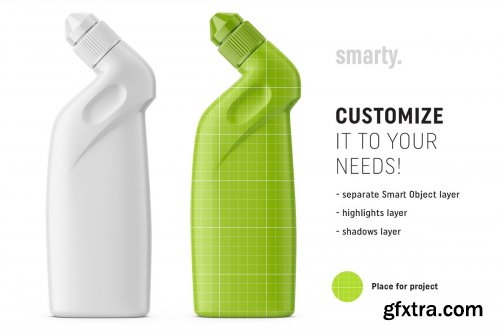 CreativeMarket - Toilet cleaner bottle mockup 3752465