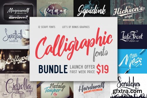 CreativeMarket - Calligraphic fonts Bundle 4321524