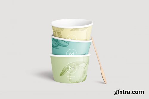 CreativeMarket - Ice cream paper cup mockup 4253280