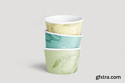 CreativeMarket - Ice cream paper cup mockup 4253280