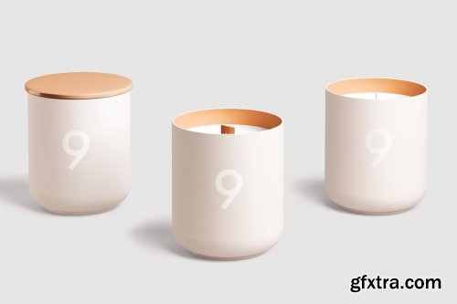 CreativeMarket - Candle Glass Package Mockup Set 3153990