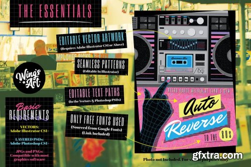 CreativeMarket - Retro Cool 1980s Poster Templates