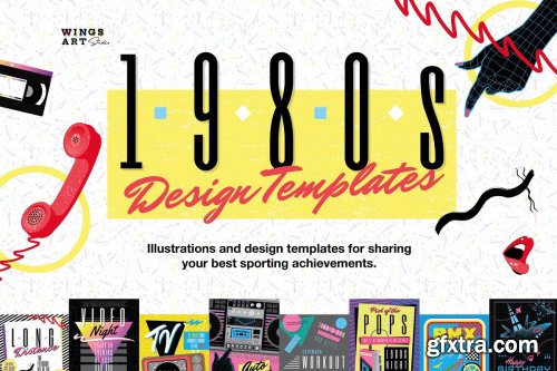 CreativeMarket - Retro Cool 1980s Poster Templates