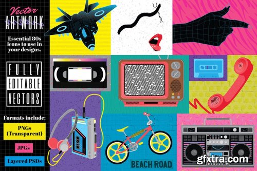 CreativeMarket - Retro Cool 1980s Poster Templates