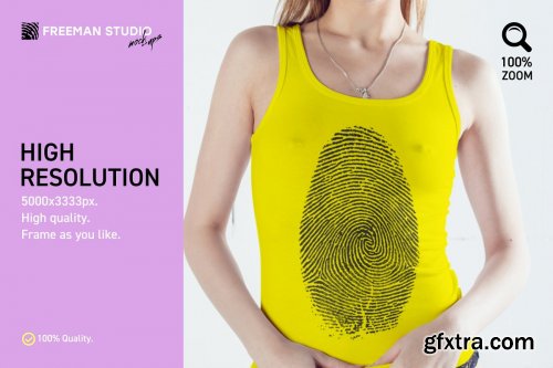 CreativeMarket - Girl's Tank-Top Mock-Up Set 4269982