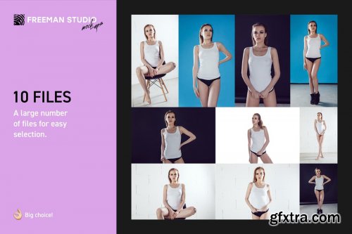 CreativeMarket - Girl's Tank-Top Mock-Up Set 4269982