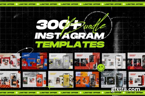 CreativeMarket - BIG BUNDLES INSTAGRAM TEMPLATES 4338197