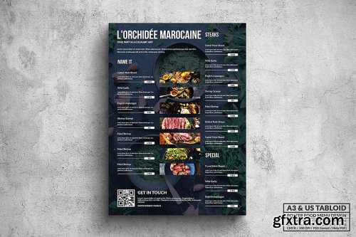 Poster Food Menu A3 & US Tabloid Bundle