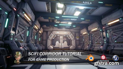 Gumroad - 3D PBR Sci Corridor Tutorial For Game Production 