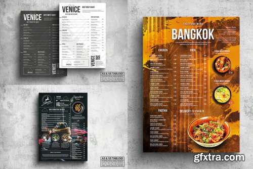 Poster Food Menu A3 & US Tabloid Bundle