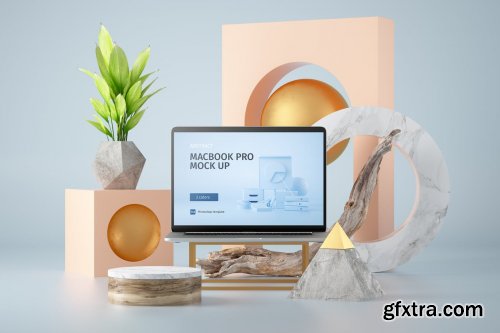 Abstract Macbook Pro Mockup vol.01