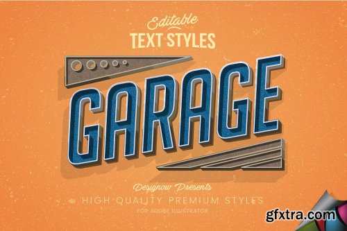 CreativeMarket - Retro Vintage Illustrator Text Style 3700630