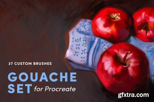 CreativeMarket - Gouache Set – Procreate Brushes 3948209