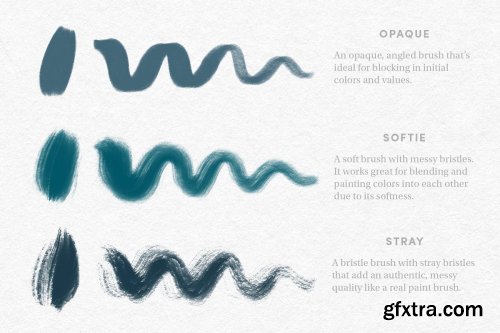 CreativeMarket - Gouache Set – Procreate Brushes 3948209