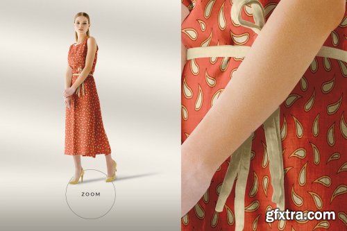 CreativeMarket - Women Sleeveless Summer Dress Mockup 4102872