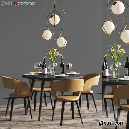 Dinning Set 25 3D model