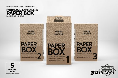 CreativeMarket - Paper Cereal Box Packaging Mockup 4347678