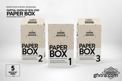 CreativeMarket - Paper Cereal Box Packaging Mockup 4347678