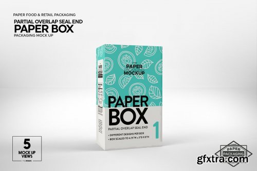 CreativeMarket - Paper Cereal Box Packaging Mockup 4347678