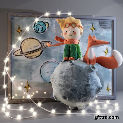  Little Prince and Fox 3d model