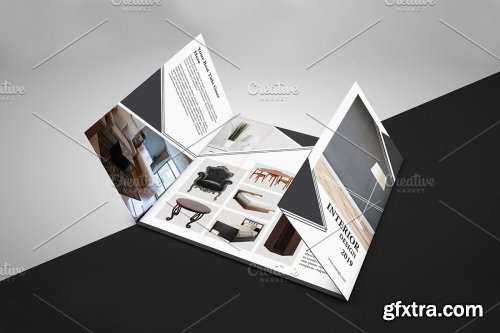 CreativeMarket - Gate Fold Interior Brochure - V901 3993438