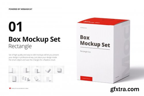 CreativeMarket - Box Mockup Set 01 Rectangle 4250023